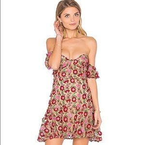 For Love & Lemons Amelia Strapless Mini Dress